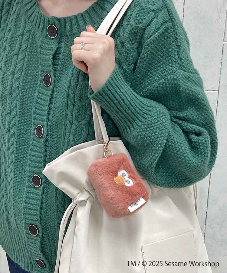 SESAME STREET FACE FURマイクロポーチ