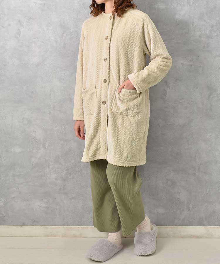 型押しマイクロノーカラーガウン26