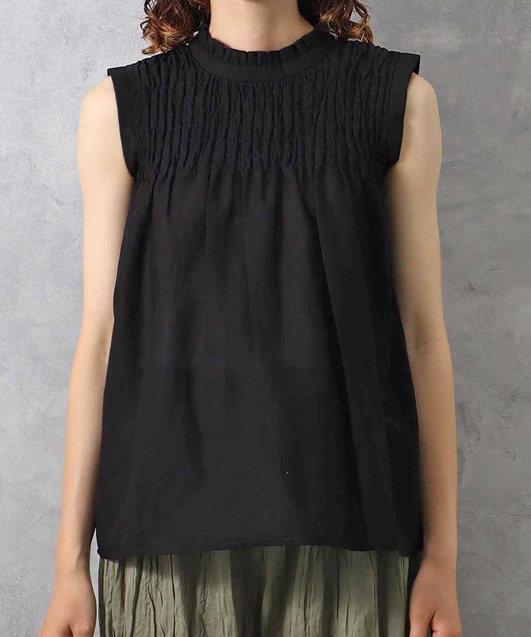 ≪SALE≫ノースリーブシャーリングブラウス