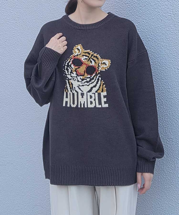 アニマルジャガードニット