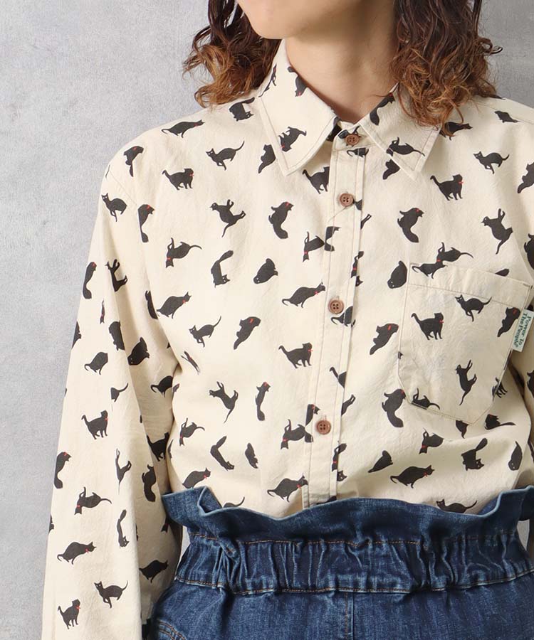 総柄プリントシャツ