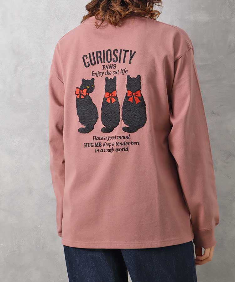 クロネコ刺繍ロンT