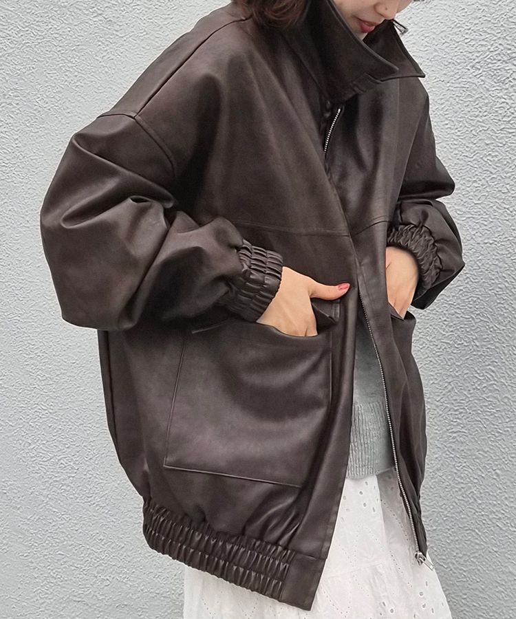フェイクレザージャケット