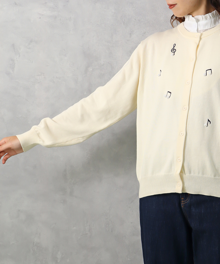 音符パールカーディガン