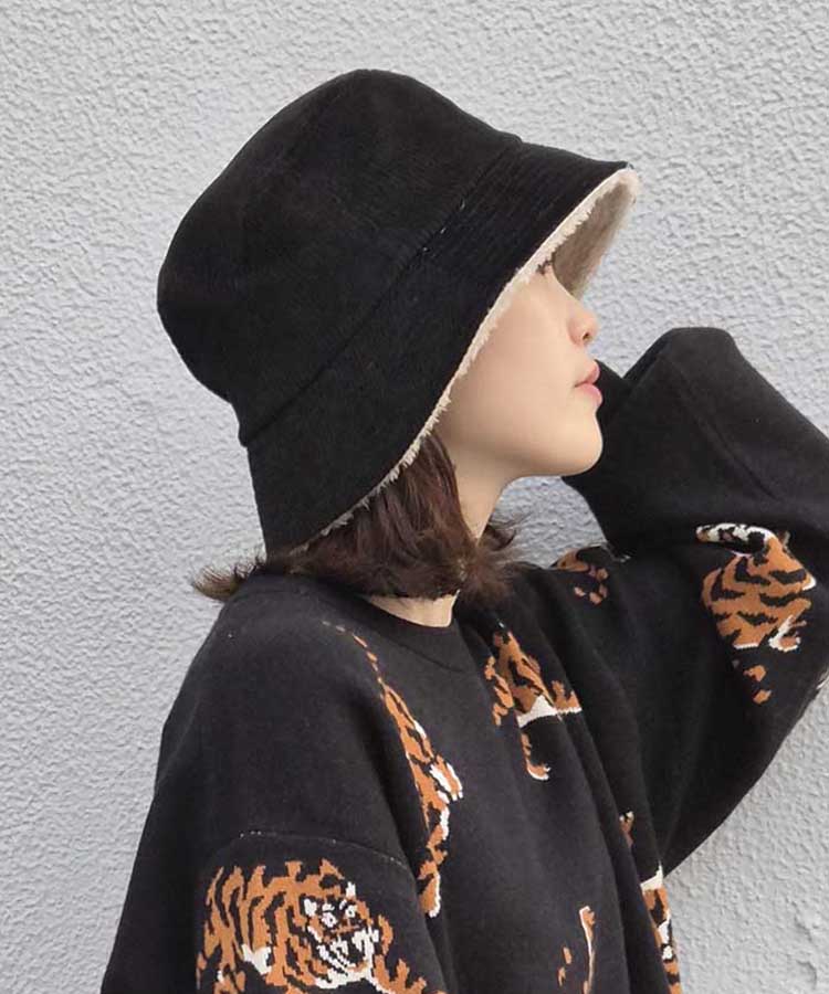 コーデュロイボアハット