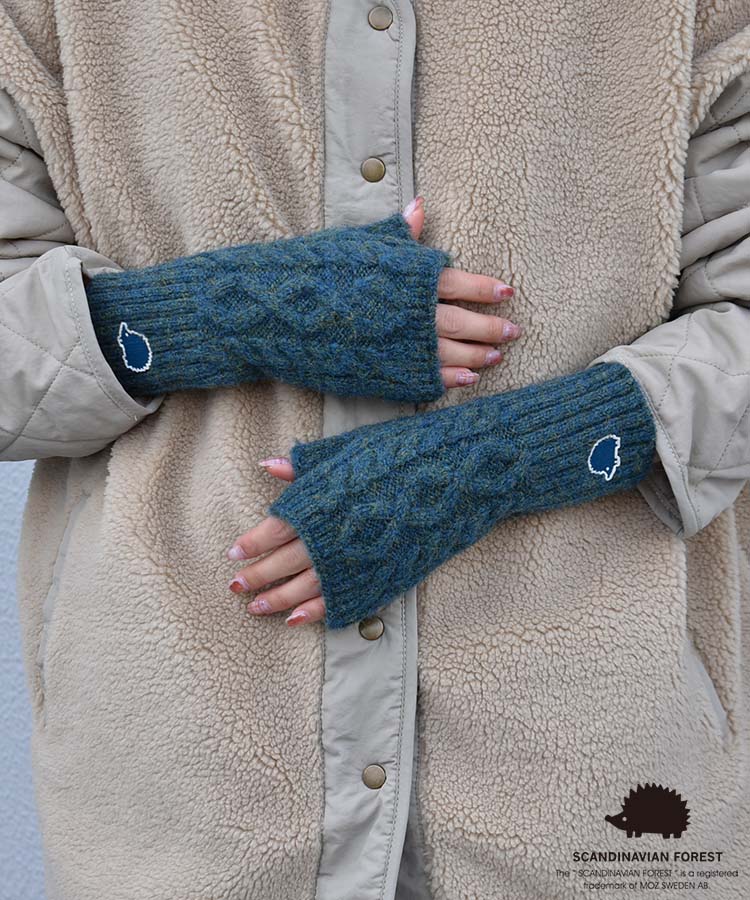 スカンジナビアンフォレスト  刺繍フィンガーレスグローブ