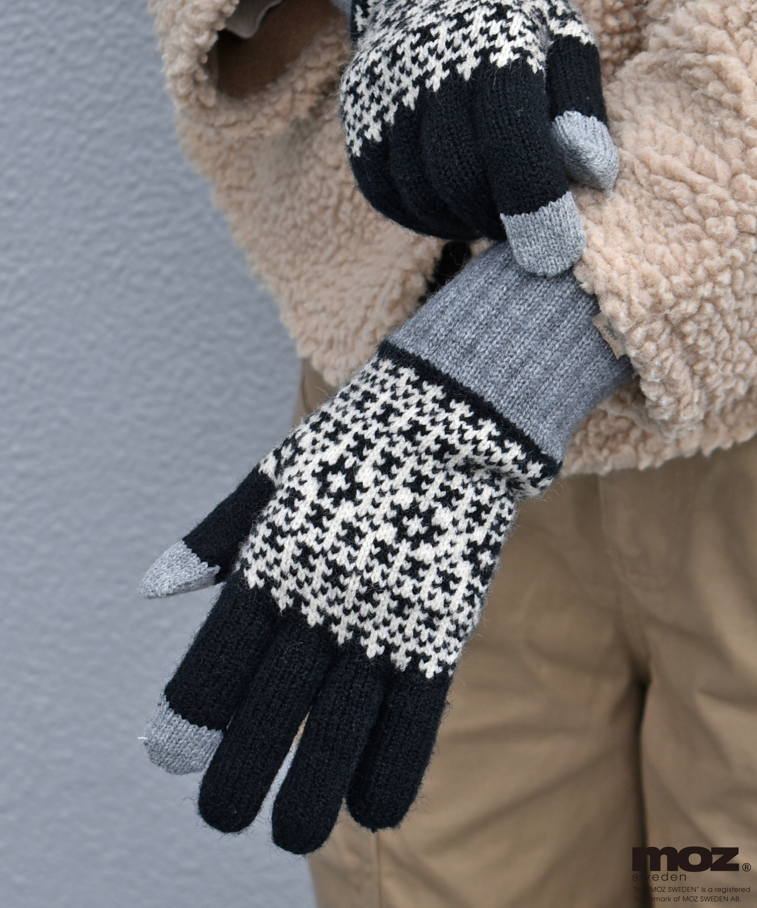 MOZスマホタッチ柄グローブ