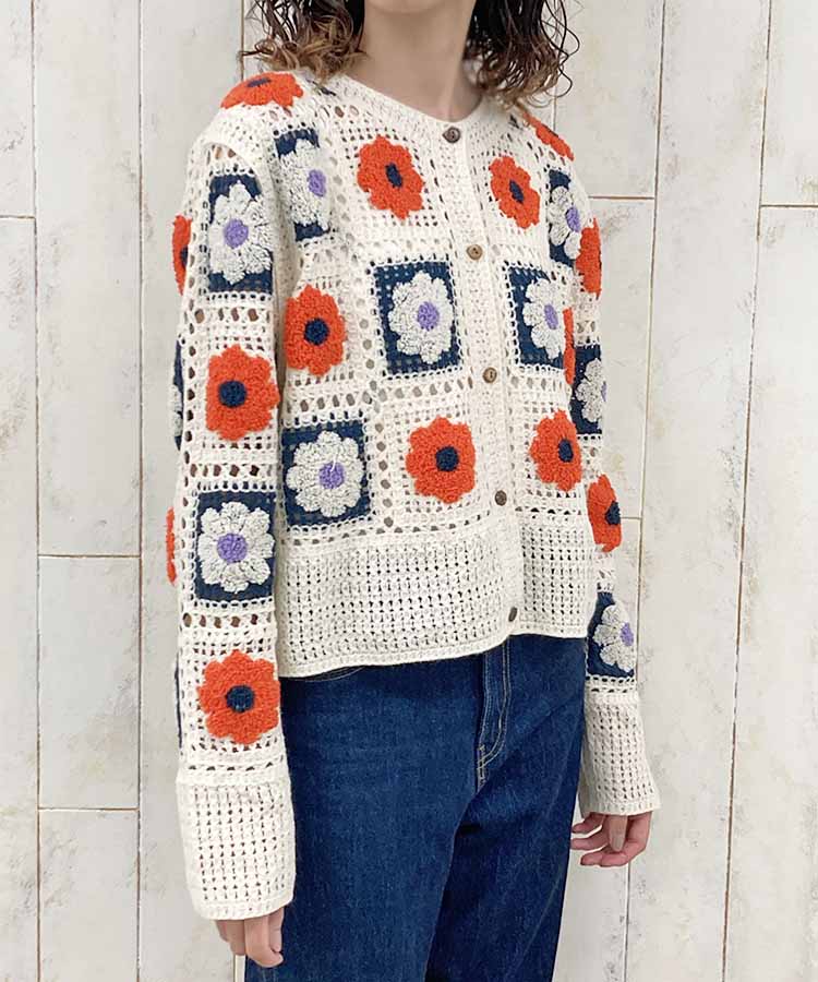 かぎ針カーディガン