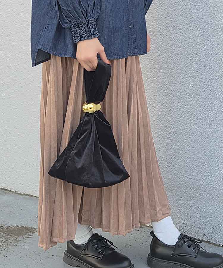 ベロアワンハンドルバッグ
