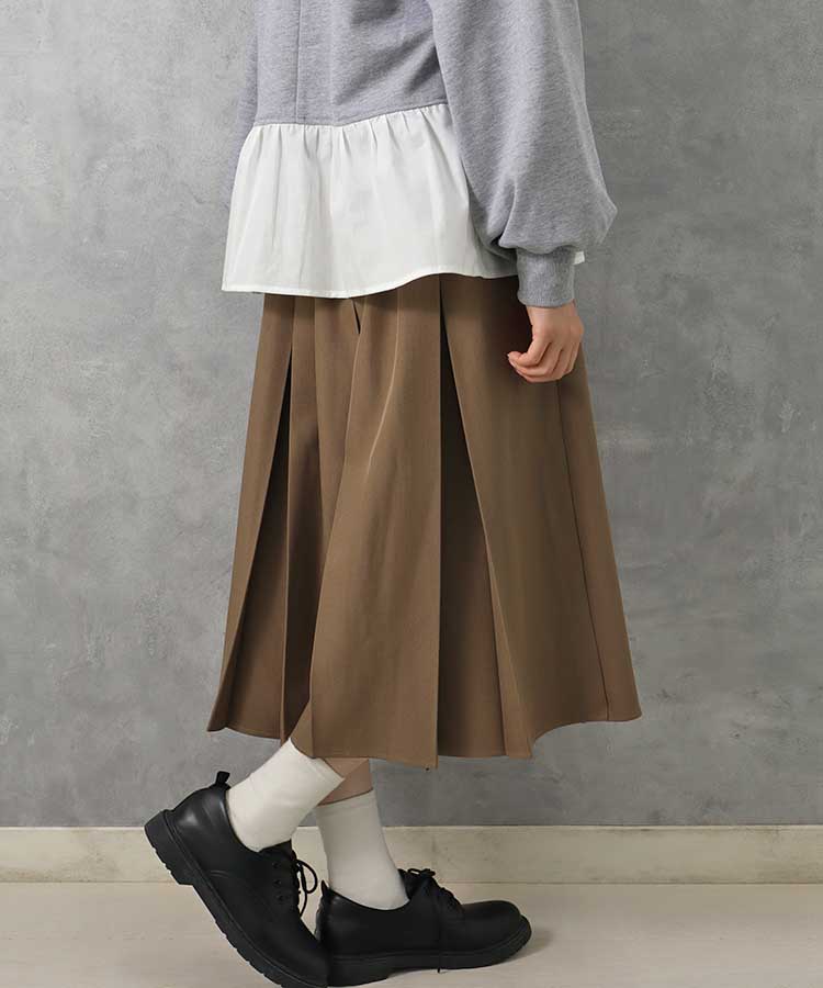 le petaleボックスプリーツスカート