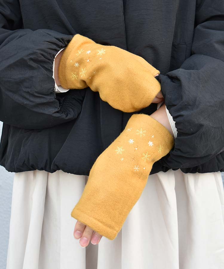 雪柄フィンガーレスグローブ