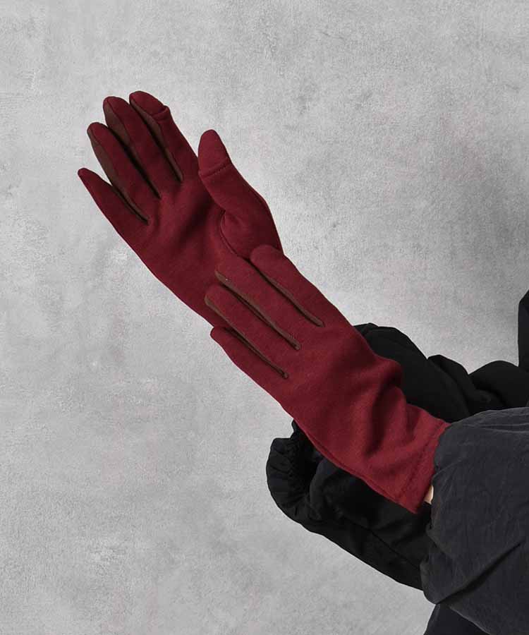 バイカラー指フードグローブ