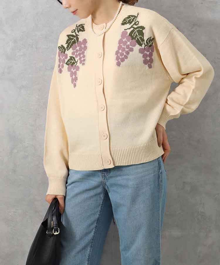 le petale グレープニットカーディガン