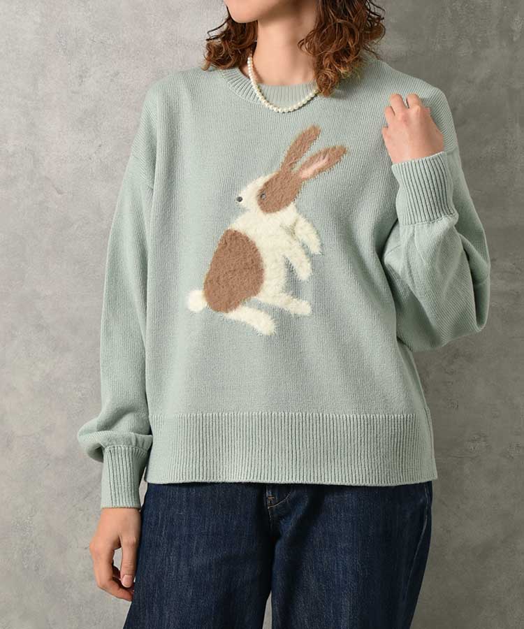 le petale Fluffy rabbitニットプルオーバー