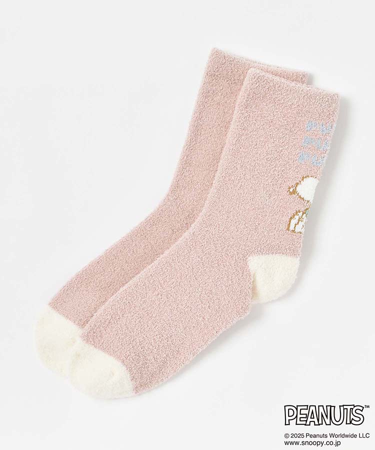 スヌーピーロゴルームソックス