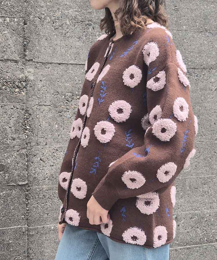 【WEB限定】フラッフィーフラワーカーディガン
