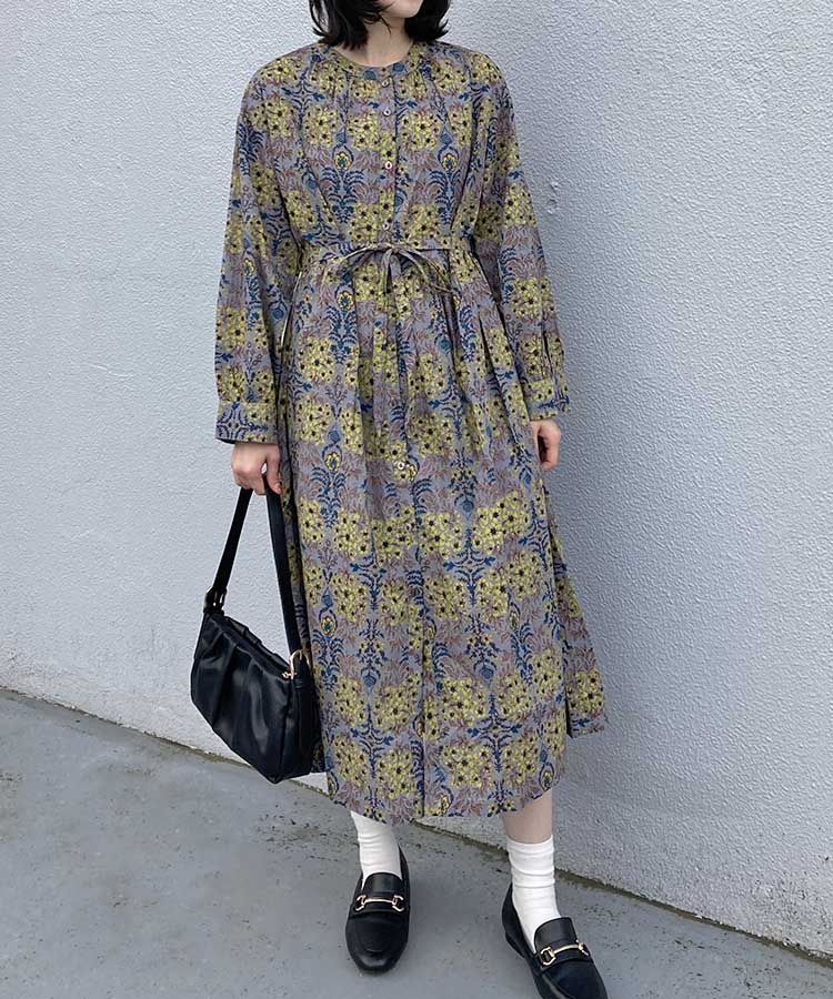 【WEB限定】ガーデンクロス前開きワンピース