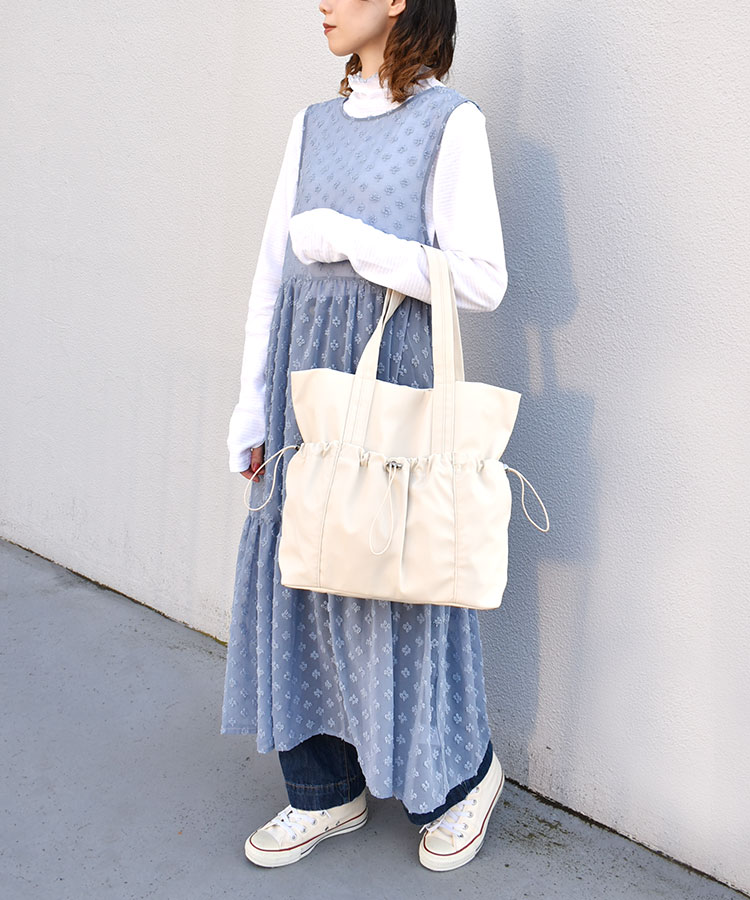 ギャザードポケットトートバッグ