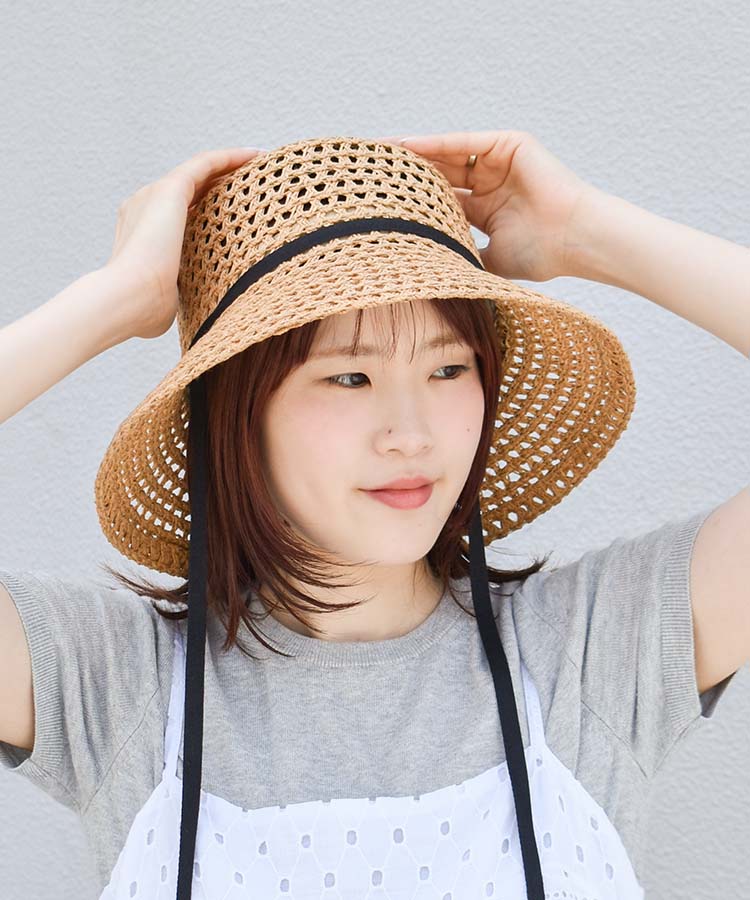 ≪SALE≫リボン付きペーパーハット