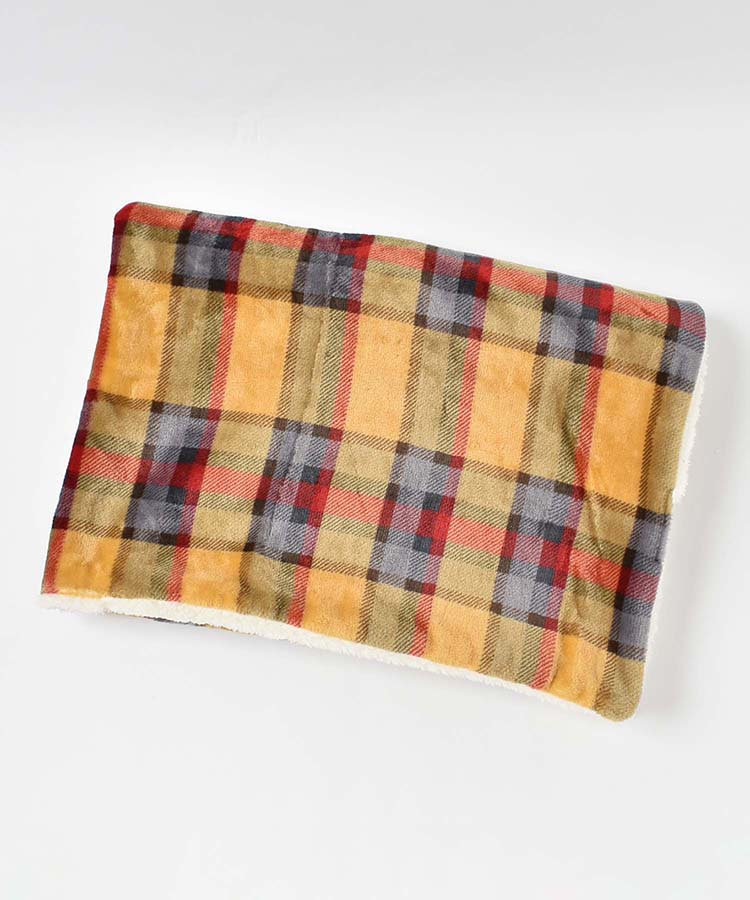 ボア付プリントブランケット