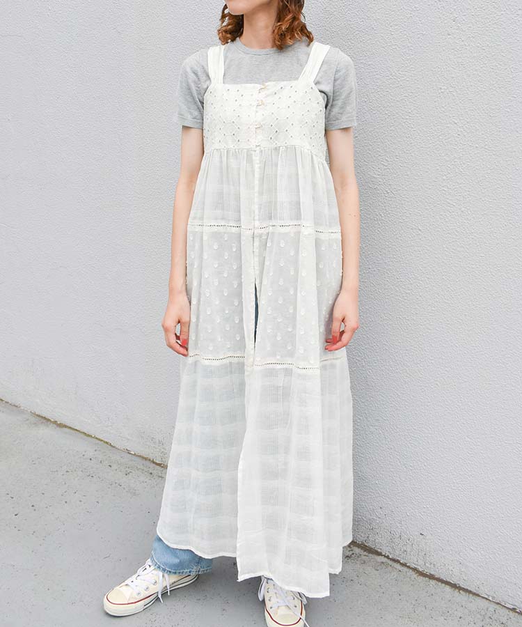 ≪SALE≫シフリー刺繍ティアードワンピース