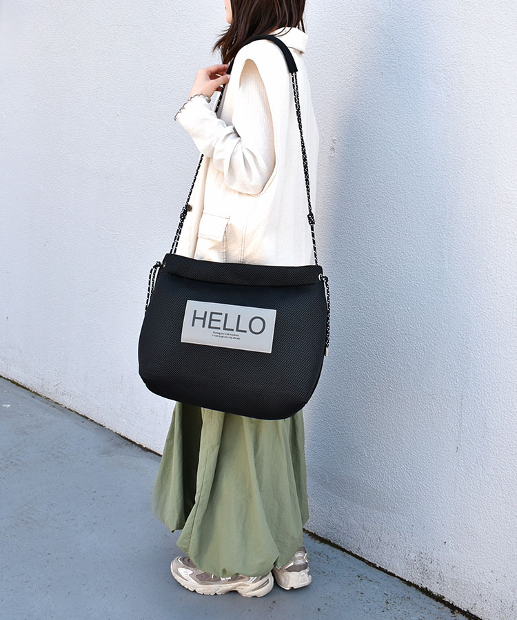 メッシュロゴショルダー