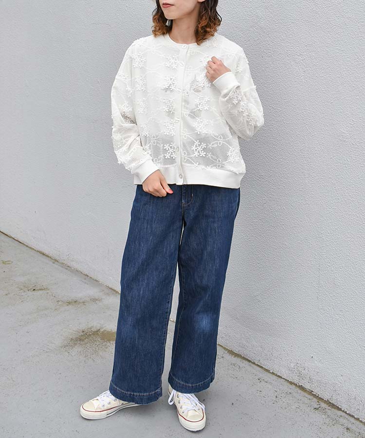 3Dメッシュカーディガン