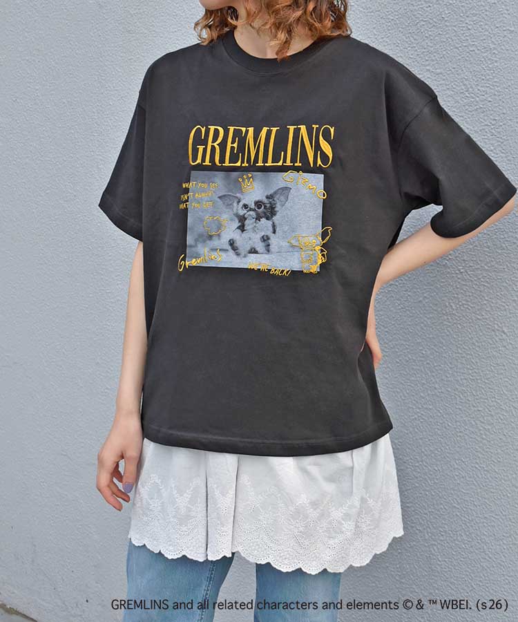 グレムリンフォト刺繍プリントTシャツ