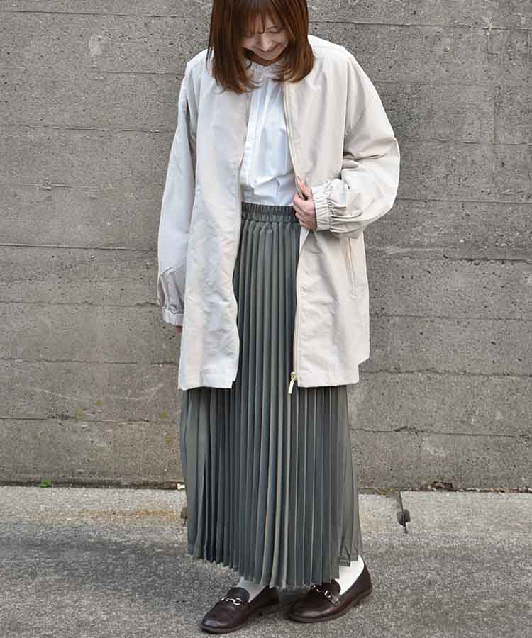 撥水加工ミドル丈コート