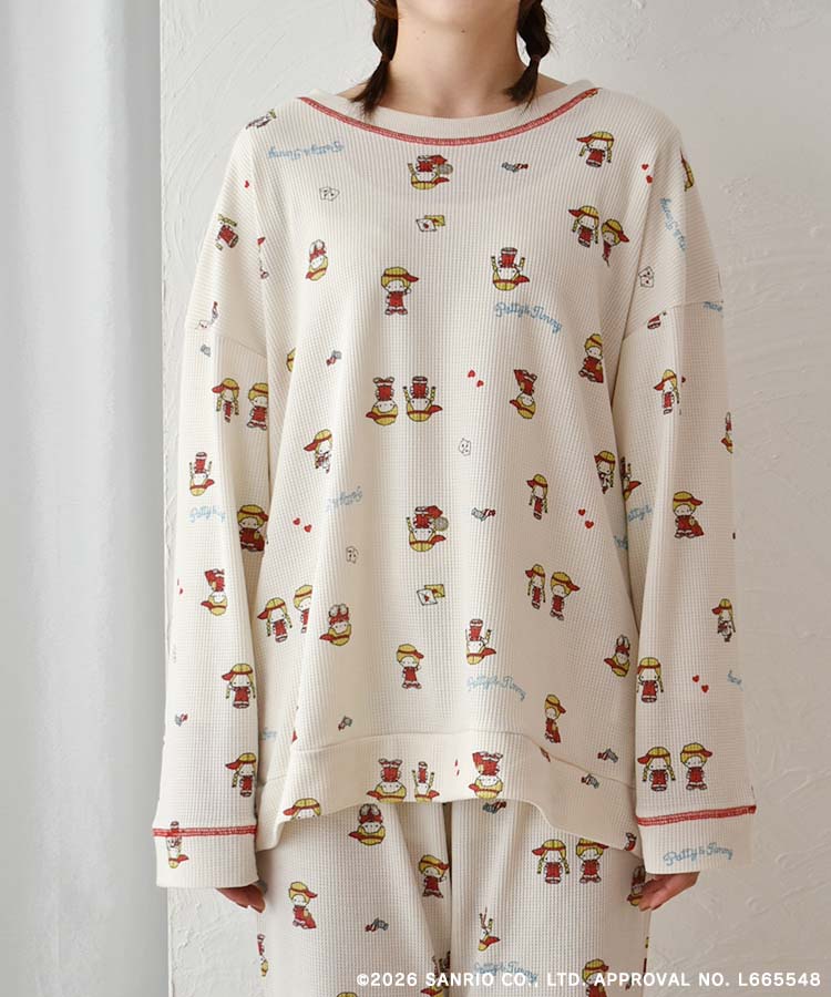 【WEB予約 2/26～順次発送】パティ＆ジミーワッフルルームウェア上下セット