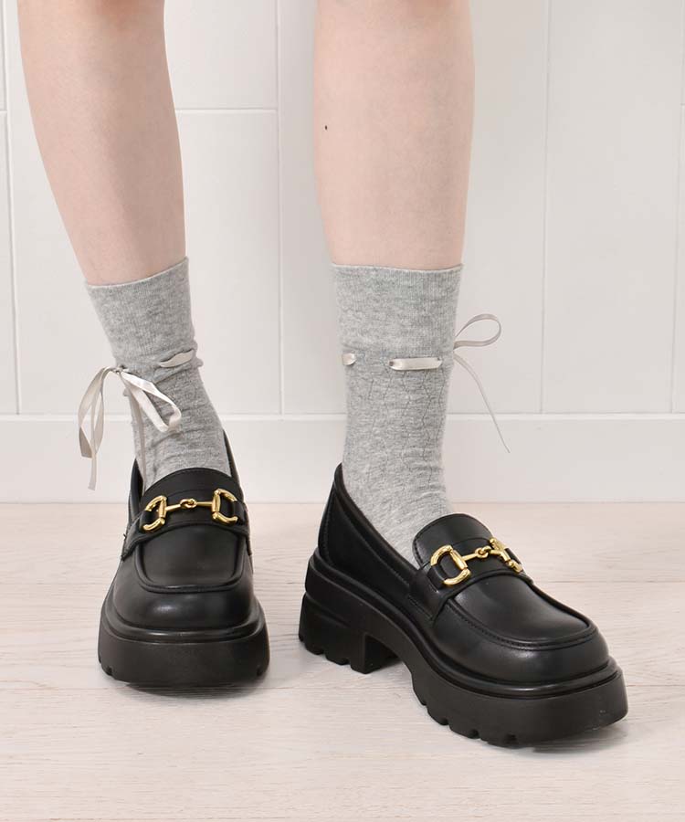 ≪SALE≫【WEB限定】ビット厚底ローファー