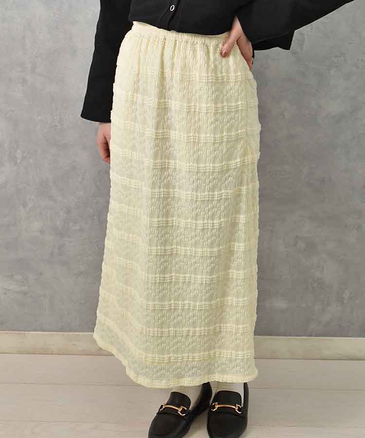 ジャガードカットソースカート