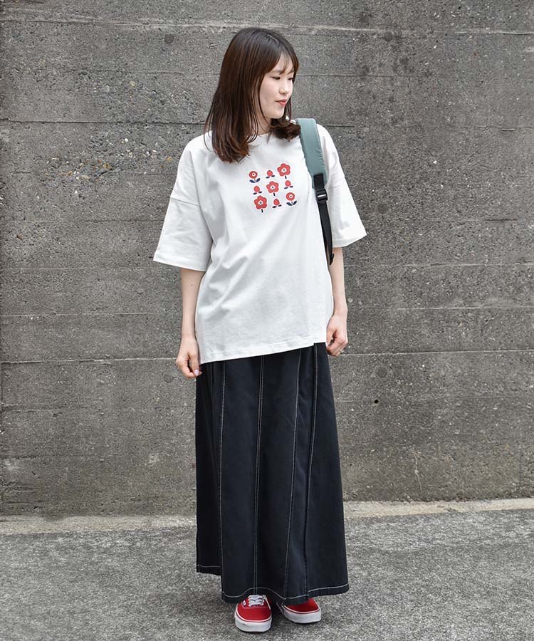 フラワーコットンＴシャツ