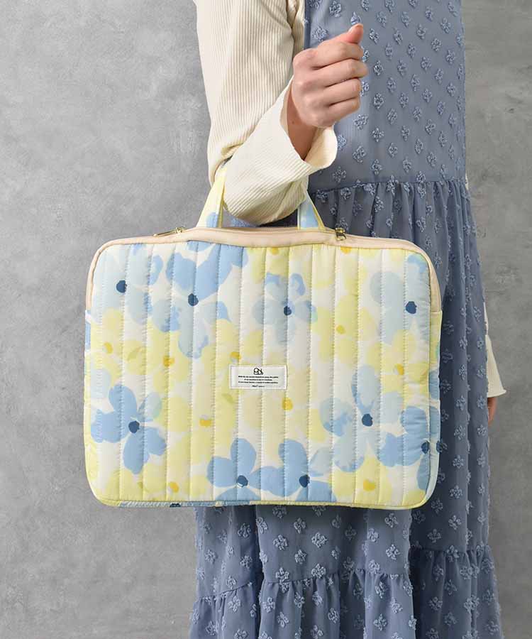 【WEB限定】フラワーはっ水キルティングPCケースL