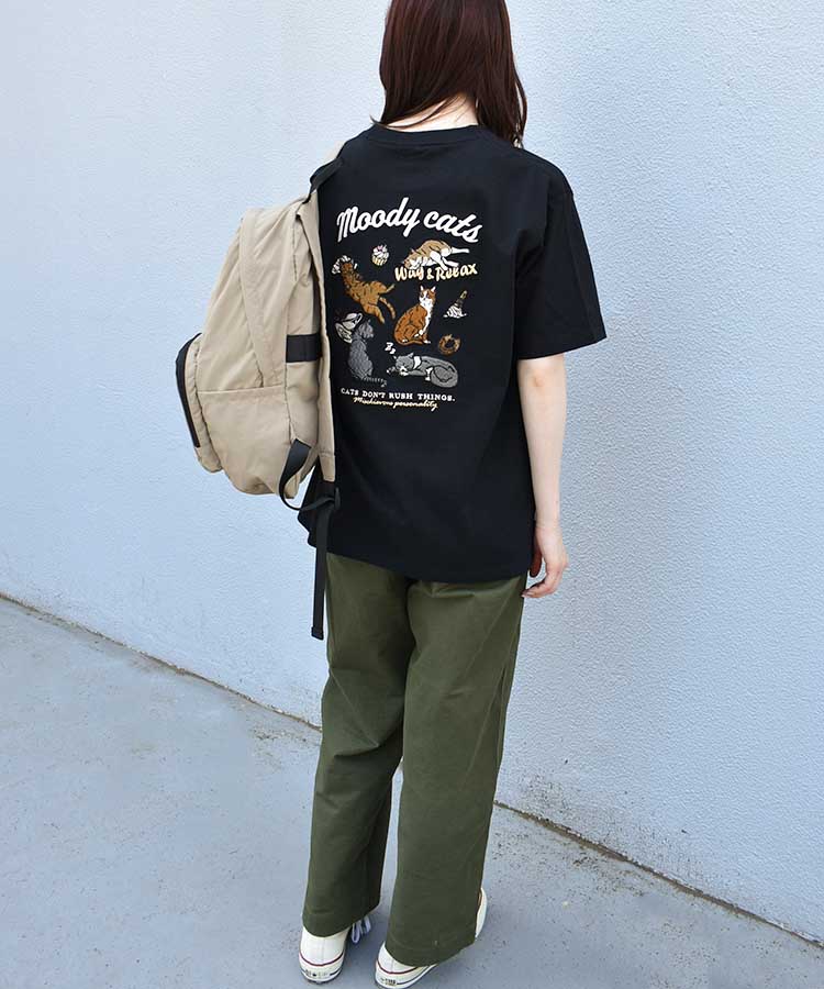のんびりcat刺繍Tシャツ