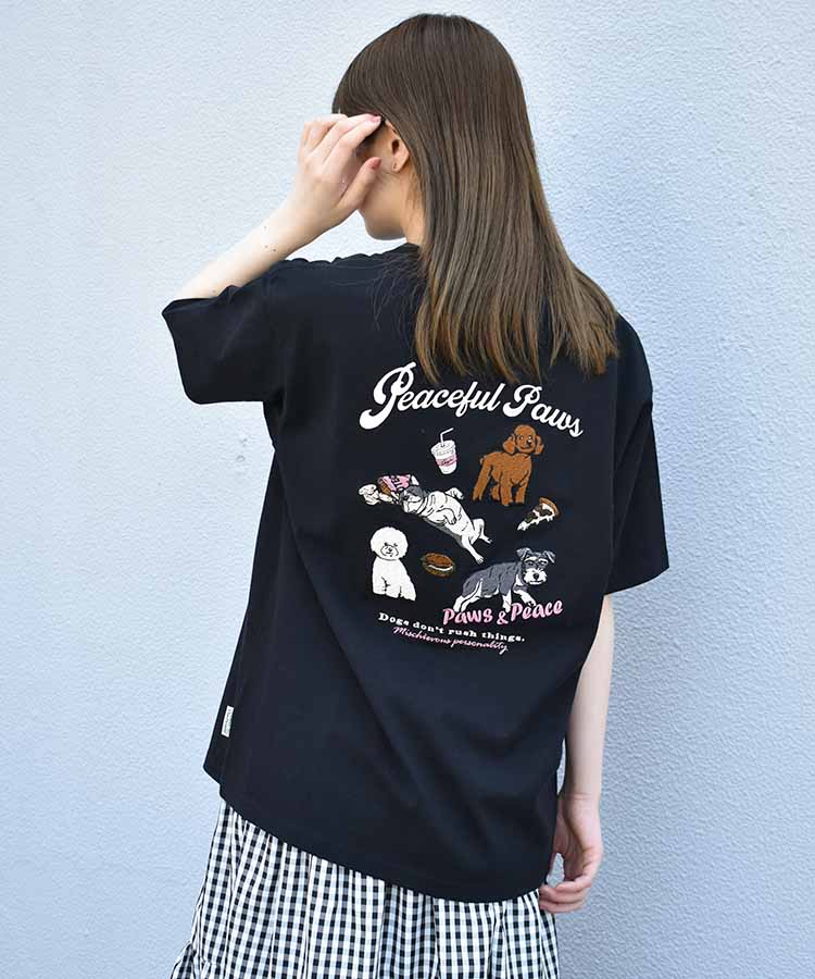 のんびりdog刺繍Tシャツ