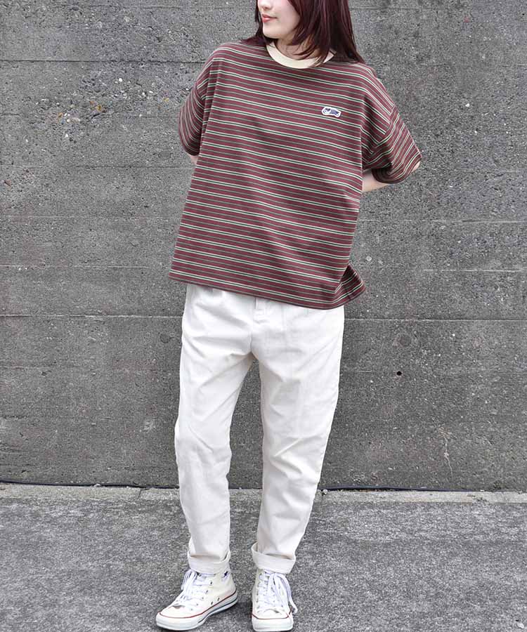 Bouncy.ワッペン付ボーダーTシャツNO2