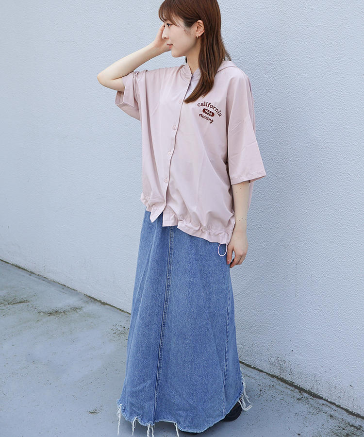 ≪SALE≫メッシュフードシャツ