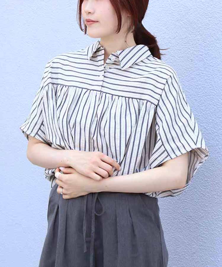 ≪SALE≫マルチストライプブラウス