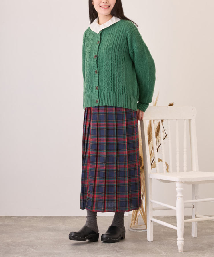 チェックプリーツスカート