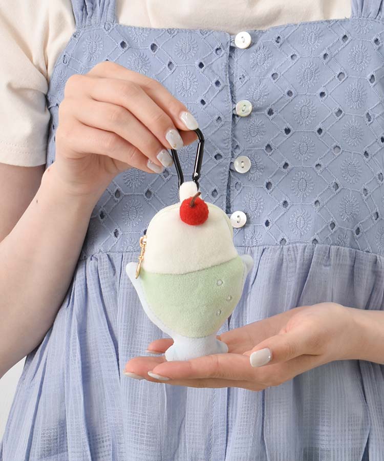 もちもち喫茶ぬいぐるみカラビナ付きミニポーチ