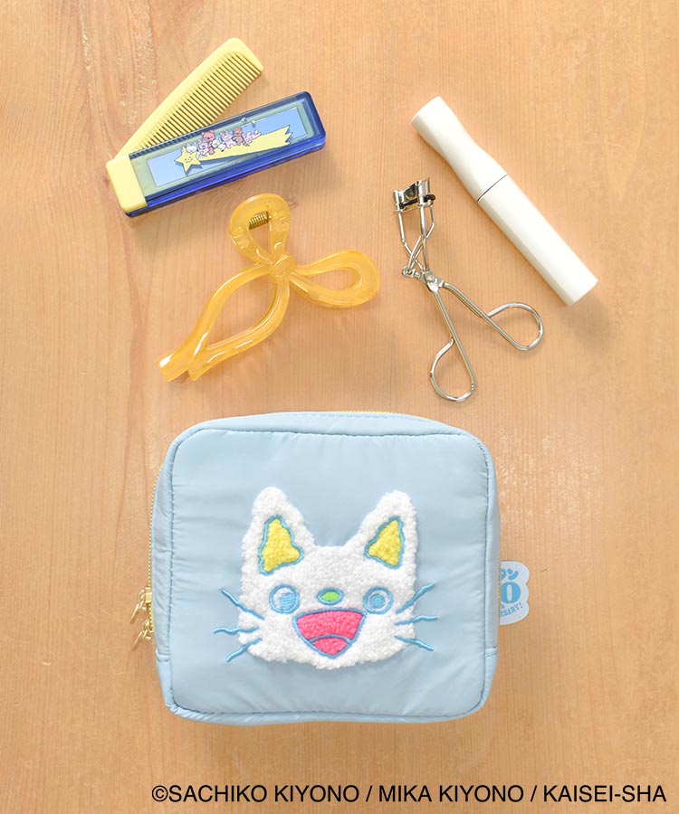 ノンタン4サガラ刺繍スクエアポーチ