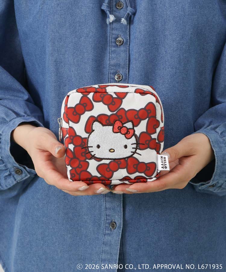 【WEB限定】HELLO KITTY RIBBON スクエアポーチ