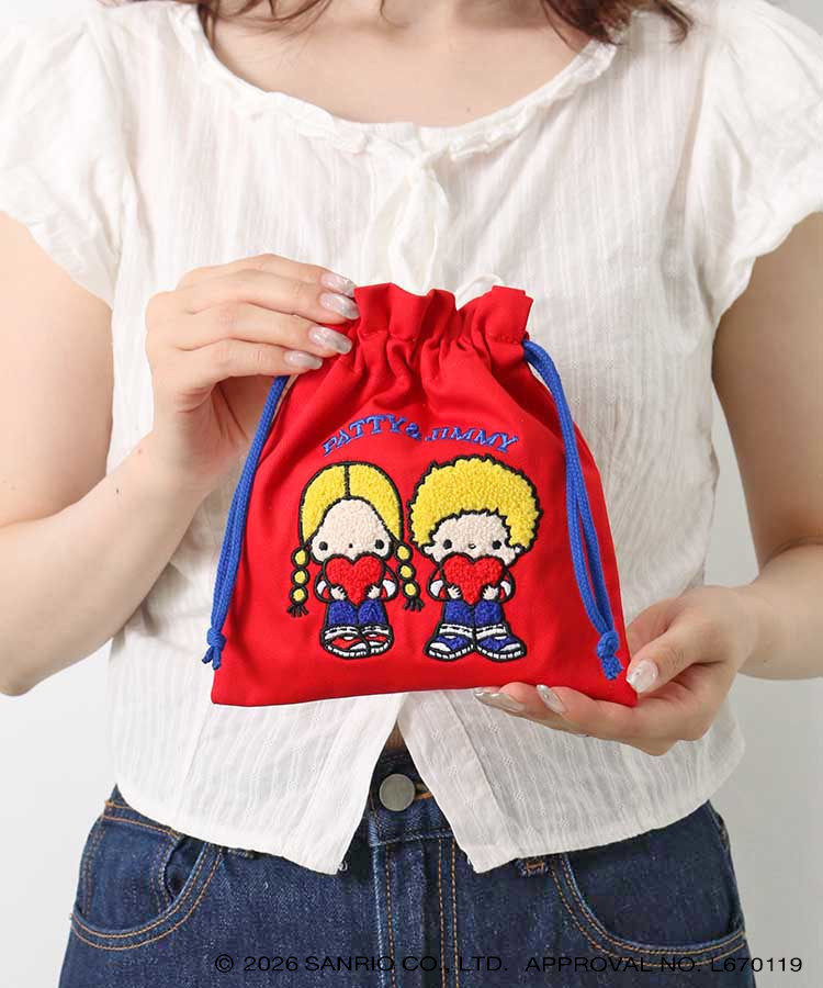 【WEB予約 8/8～順次発送】レトロサンリオキャラクターズ サガラ刺繍巾着