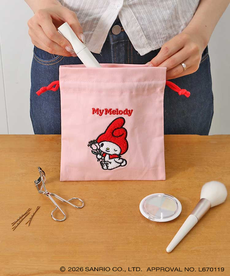 【WEB予約 8/8～順次発送】【WEB限定】レトロサンリオキャラクターズ サガラ刺繍巾着