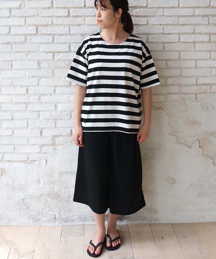 ≪SALE≫ボーダー×無地リラックスパジャマ
