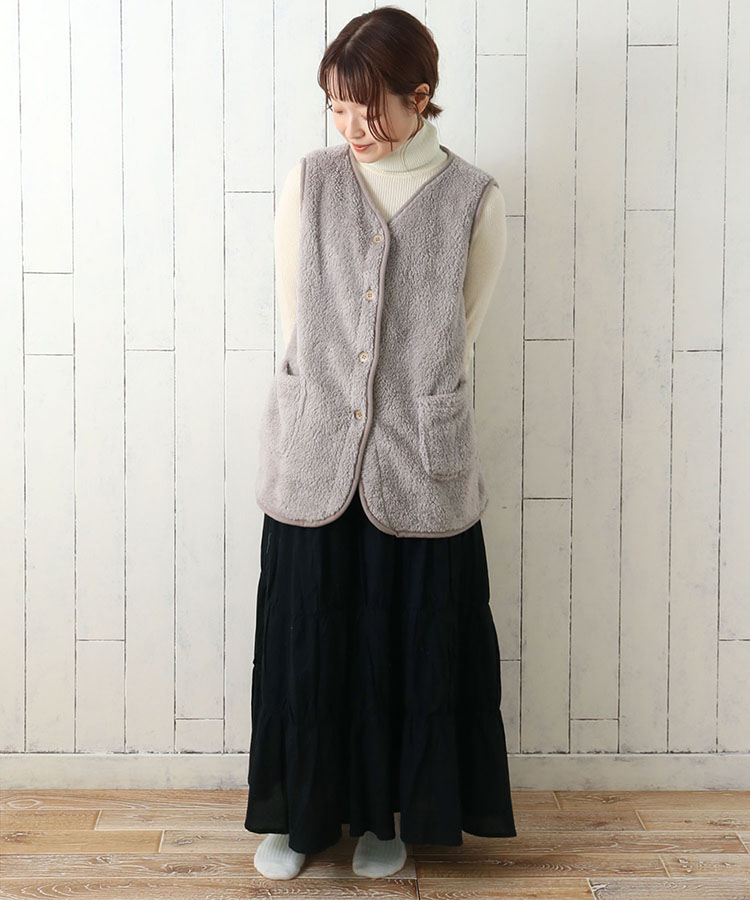 ≪SALE≫シープタッチノーカラーベスト