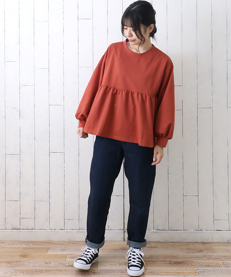 ≪SALE≫コットンギャザープルオーバー