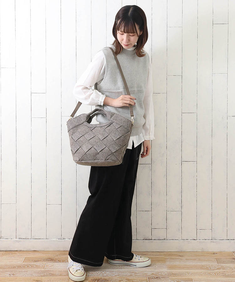 ≪SALE≫フェルトメッシュバッグ