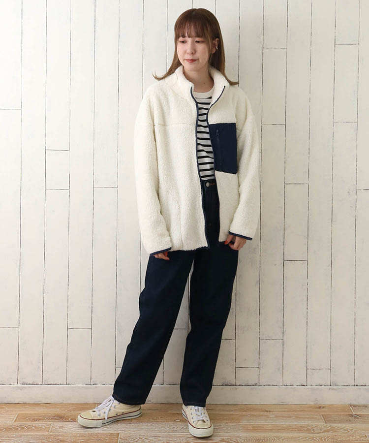≪OUTLET≫ハイネックボアブルゾン